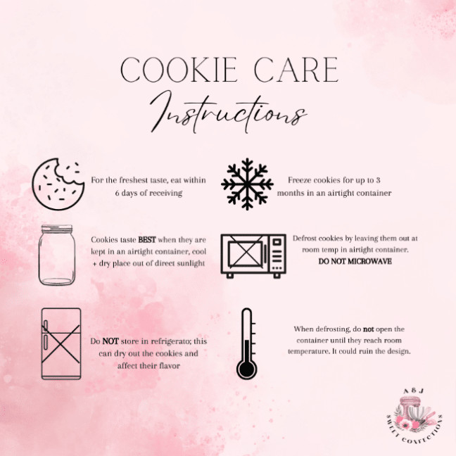 cookie care instructions