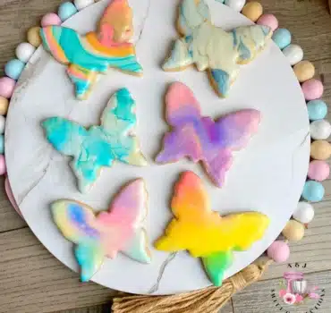 marble rainbow butterfly cookies
