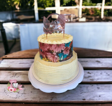 Happy Birthday flower cake
