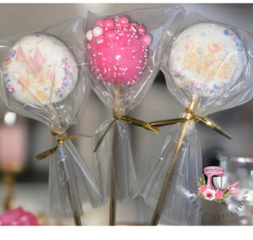 princess cake pops from A&J sweet confections