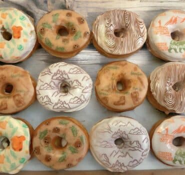 custom donuts design for outdoors theme